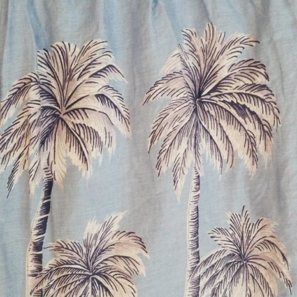 Nwt J. Crew Blue 100% LINEN Palm Tree Flared Beach Mini Skirt - Picture 4 of 8
